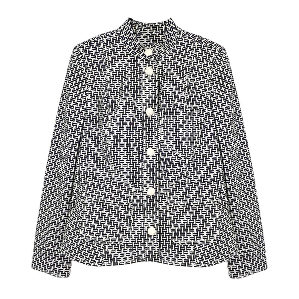 TORY BURCH Cameron Jacket in Navy & Ivory 4|S